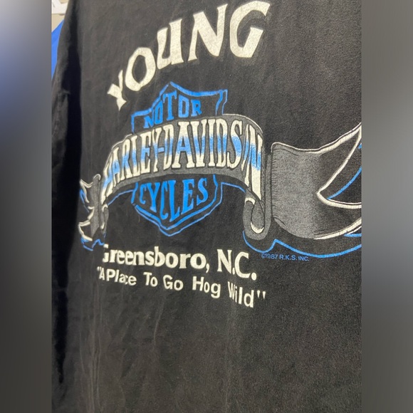 Vintage 90s Harley Davidson motorcycle tee shirt. single stitch made in the USA - Picture 4 of 9